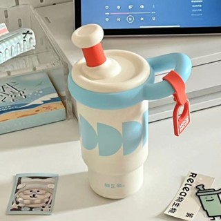物生物保溫杯 吸管杯 550ML大容量水杯 保溫瓶 咖啡冰霸杯 隨行杯 吸管水壺 水瓶 保冷杯