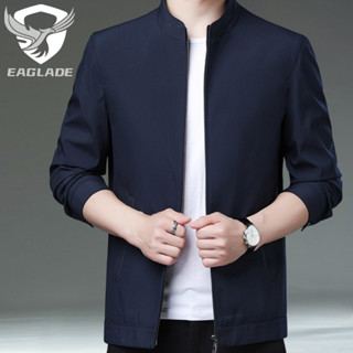 Eaglade 摩托車騎行轟炸機騎士夾克防水風衣防刮擦男士海軍藍 D04