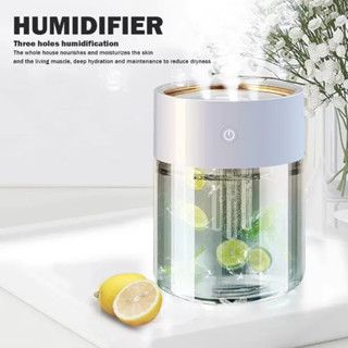 2L靜音迷你加濕器，帶髮光二極管燈，3個噴嘴芳香精油擴散器汽車Usb臺式空氣加濕器大容量