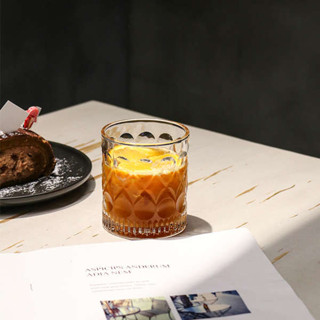 澎湖冰花 冰花 ins風飲料果汁牛奶杯家用美式冰咖啡杯透明冷萃拿鐵拉花玻璃杯子