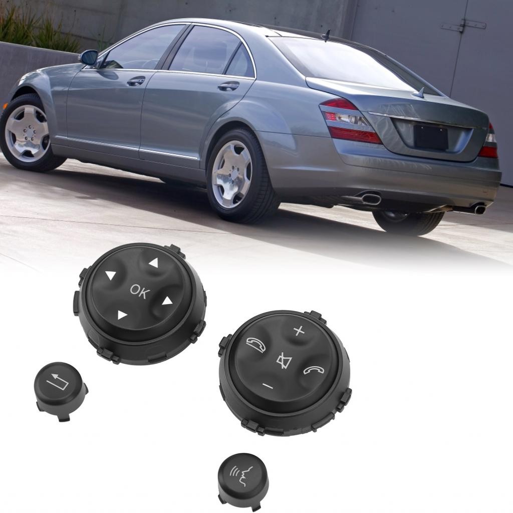 汽車方向盤按鈕4PCS防水開關適合W221 S280 2006-2009