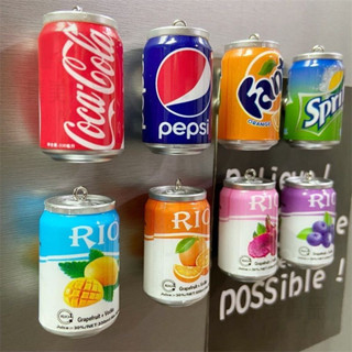 模擬可口可樂冰箱貼 磁吸貼 易拉罐裝飾貼 冰箱裝飾 微縮玩具 迷你飲料瓶磁貼 洞洞闆裝飾 白闆貼