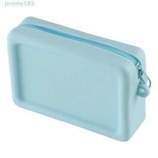 JEREMY矽膠化妝包,矩形迷你多功能儲物袋,創意純色化妝架馬卡龍顏色小物品袋數據線收納袋