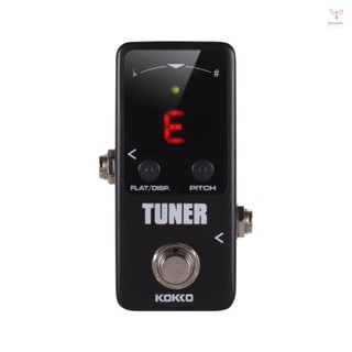 Kokko FTN2 MINI 半音吉他調音器踏板帶 LED 顯示屏真正的旁路吉他效果踏板適用於樂器配件
