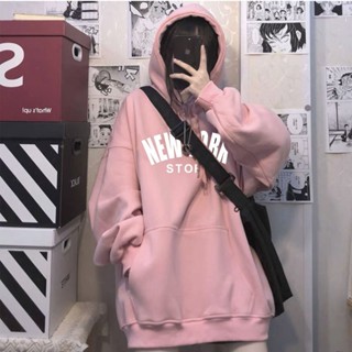 胖胖美依 S-4XL 大碼女裝 印花上衣 學院風 連帽T卹 大尺碼上衣 新款學生寬鬆慵懶風長袖上衣薄款外套-2197.