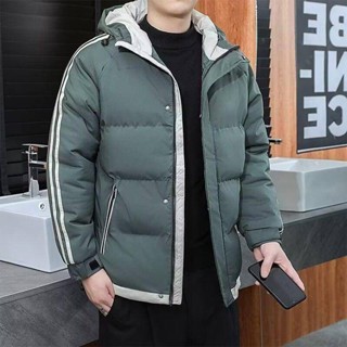 KK男裝 臺灣現貨 冬天外套 秋冬季連帽男士棉衣2024潮流新款休閒保暖禦寒棉襖外穿學生麵包服
