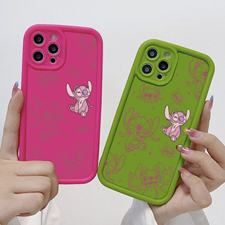 蘋果 潮牌卡通 史迪仔 加厚矽膠 iPhone 16 pro 15plus 14max 13 12 軟包 防摔 手機殼