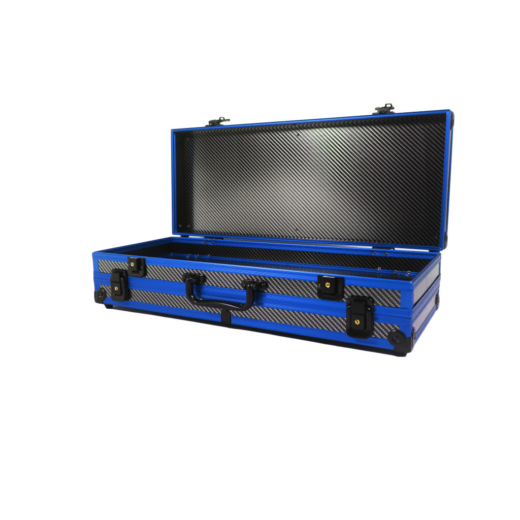 53x20x12加長大雙層卡夢槍箱+海綿+工具組一咖扺二咖/釣蝦箱/釣具箱/槍箱(黑色防锈配件)展鷹馬氏A字三國下野天平