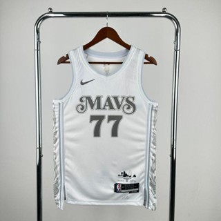 美版 nba 球衣 熱壓款獨行俠隊11號歐文城市版球衣31號湯普森77東契奇籃球服背心