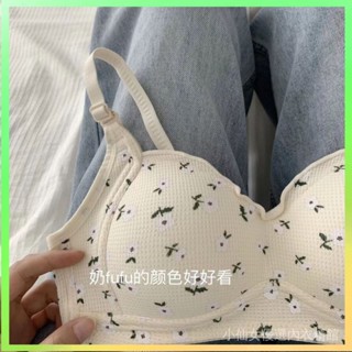 【✨臺灣熱賣】 內衣女日係小清新碎花無鋼圈小胸聚攏舒適透氣美背少女學生文胸罩 限時特賣B4-1-A