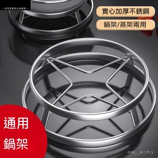 【雙層加固】依芙晟羅藍 🔥隔熱鍋墊 廚房放鍋子收納架 蒸架 多功能兩面不鏽鋼蒸架 鍋架 適合各類鍋具 蒸籠架 飯鍋架