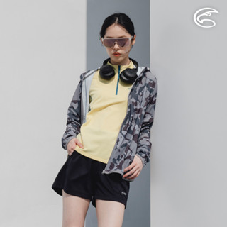 ADISI 女UPF50+防曬抑菌半門襟長袖排汗衣 AL2511024 青檸黃 (S-XL)｜抗UV 吸濕排汗 防臭