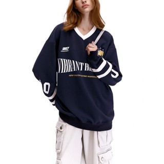 美式復古 棒球服 棒球衣 美式復古上衣 寬鬆 oversize 不起球】美式男女寬鬆拚接運動複古撞色上衣字母印花薄