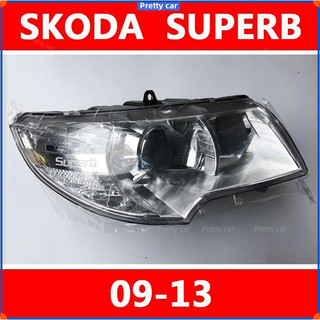 💕斯科達 Skoda Superb 09-13款 鹵素 大燈 頭燈 大燈罩 燈殼 大燈外殼 替換式燈殼