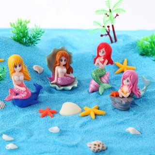 8089人好評貝殼美人魚微景觀diy盆景魚缸擺件海洋水族箱佈景觀造景小配件