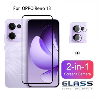 2 合 1 OPPO Reno 13 5G 鋼化玻璃適用於 OPPO Reno 13F 螢幕保護膜相機鏡頭膜