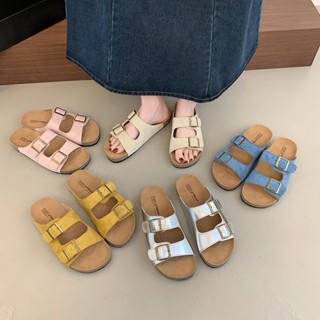 🚗臺灣出貨🚗【增高顯瘦】厚底增高勃肯拖鞋女2025夏季新款休閒懶人一字拖時尚軟木外穿涼鞋