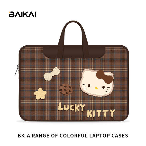 17吋筆電包 筆電包 BK可愛Hello Kitty凱蒂貓筆電包適用於蘋果macbook15點6寸手提包小新air13華