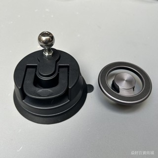 熱銷推薦✨ 真空吸盤挖機防震手機支架鋁閤金磁吸頭吸玻璃瓷磚通用強磁車載