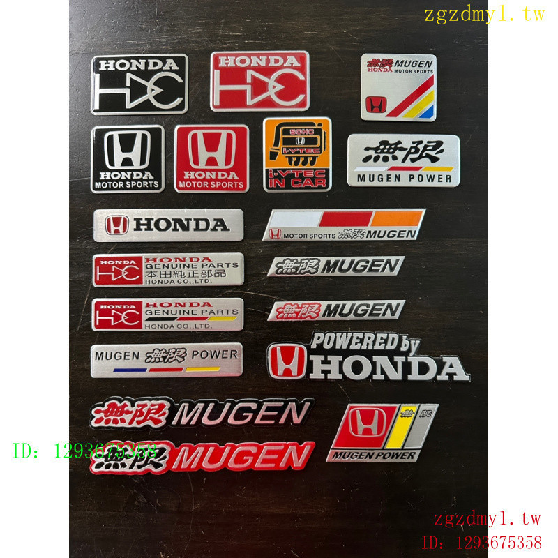 ZQYV 適用本田Honda摩託車電摩電動自行車車標立體鋁貼車身貼改裝車貼標
