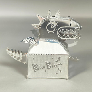 臺灣現/貨✨組裝模型 BIUBIU龍 3D立體金屬建築拼圖DIY手工製作拼裝模型玩具小擺件