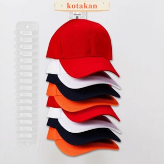 KOTAKAN1帽子收納盒,雜物儲存節省空間棒球帽組織者,衣帽架塑膠用於門壁櫥粘性帽子掛鉤