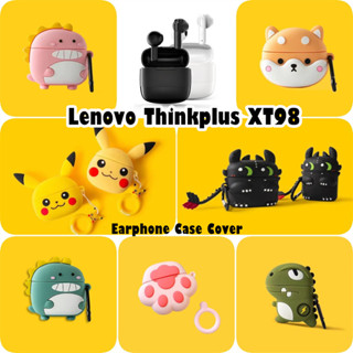 LENOVO 適用於聯想 Thinkplus XT98 Case 外殼軟矽膠耳機套創意卡通