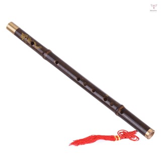 Toyutw)專業黑竹笛子長笛傳統手工中國音樂木管樂器d學習級琴鍵