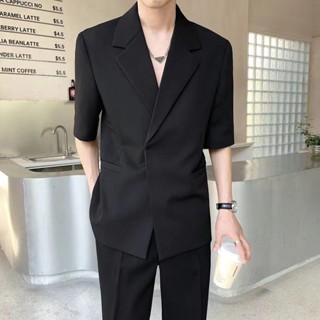 2025夾克lelaki Tekstur lembut風格西裝外套男士新款時尚男士正裝西裝韓版修身青年商務休閒西裝外套男