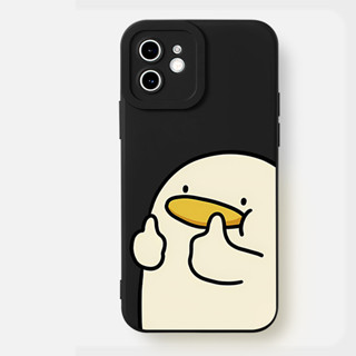 卡通小黃鴨時尚手機殼,相容 iPhone 16E 16 Pro MAX 15 Plus 14 Pro 13 Mini 1
