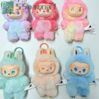 AARON1 Labubu V3 毛絨鑰匙扣,Color Pop Mart Labubu V3 公仔公仔,柔軟毛絨乙烯基