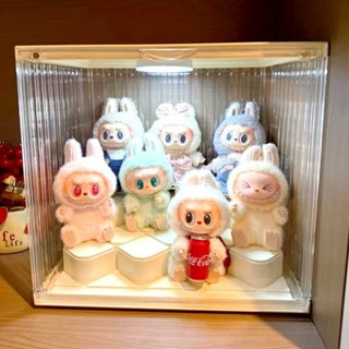 公仔展示盒 展示盒 labubu公仔展示架拉布布展示盒透明展示櫃毛絨置物架泡泡瑪特盲盒