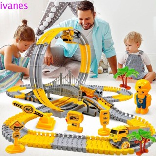 IVANES01電動軌道玩具,電動軌道車教育類軌道車火車玩具,迷你小汽車攀爬軌道反重力兒童汽車工程