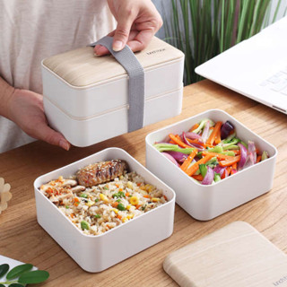 便當盒 tempat nasi 便攜微波飯盒 日式學生專用飯盒微波爐加熱便當盒帶蓋上班族食品級雙層便攜餐盒