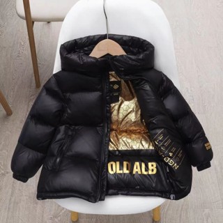 ✨聯盟精選🌈新款黑金兒童羽絨服加厚中大童連帽洋氣男女童寶寶童裝外套鼕季