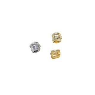 宏雲Hongyun-Ala新品-保色14K淺金18K金色編織線球隔珠線圈通孔珠diy珍珠手鏈飾品配件