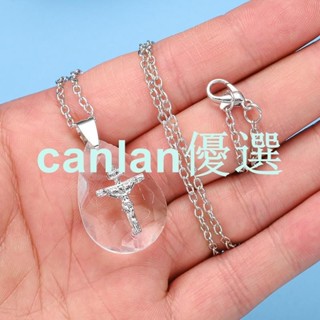 熱賣天然水晶十字架耶穌吊墜女士項鍊/珠寶配飾