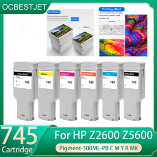 745 墨盒相容 HP DesignJet Z2600 Z5600 適用於 HP 745 替換墨盒帶顔料墨水 300 毫