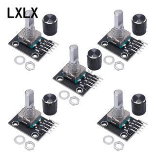 5 個 360 度旋轉編碼器模組 KY-040 磚傳感器開發板,帶 15 X 16.5 毫米 Arduino 按鈕
