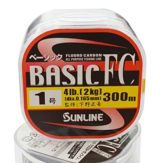 路亞前導線 日本碳氟線 日本原絲桑瀨SUNLINE BASIC FC 300米碳素綫碳綫子綫路亞魚綫包郵 高碳素釣魚線