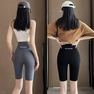 C&M 女式五分鯊魚褲高腰瑜伽防暴安全褲