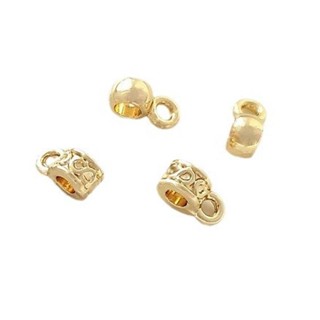 宏雲Hongyun-Ala新品-保色14K包金4mm桶珠隔珠帶吊環手工吊墜配件diy珍珠手鏈飾品資料