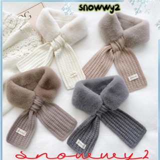 SNOWWY2圍巾,披肩加厚針織圍巾,時尚防風的叉頸部保護羊毛領女士配件