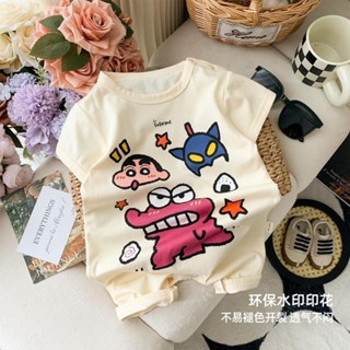 嬰兒衣服夏裝新款短袖連體衣新生兒寶寶夏季超萌爬服薄款哈衣