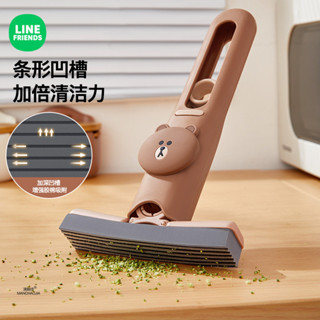 【迷你小拖把 廚房拖把】LINE FRIENDS家用免手洗可旋轉衛生間廚房家用拖布桌面迷你小拖把