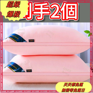 【爆殺+免運】【買一送一】可水洗枕芯一對裝送枕套羽絲絨枕頭五星級酒店成人家用 民宿枕芯 飯店枕芯 枕頭 羽絲絨枕芯