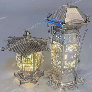 [4.4萬人收藏]咱們一起拚盞燈吧!diy手工製作3d立體拚圖金屬模型玩具小擺件
