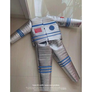 服裝親子走秀服創意手工兒童男時裝秀服幼兒園5516DIY太空人環保太空