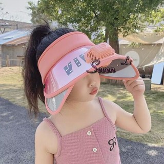 🔥臺灣熱賣🔥女童帽子夏季帶風扇防紫外線大帽簷寶寶防曬帽韓版男女兒童遮陽帽《優選》