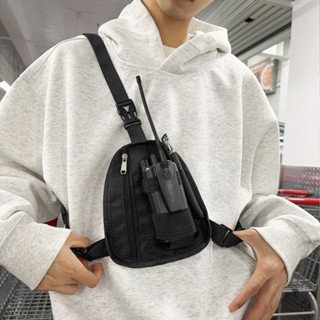 男女通用多功能胸包小眾設計感戰術胸包戶外運動騎行包個性馬甲包新款 現貨 25.5.21